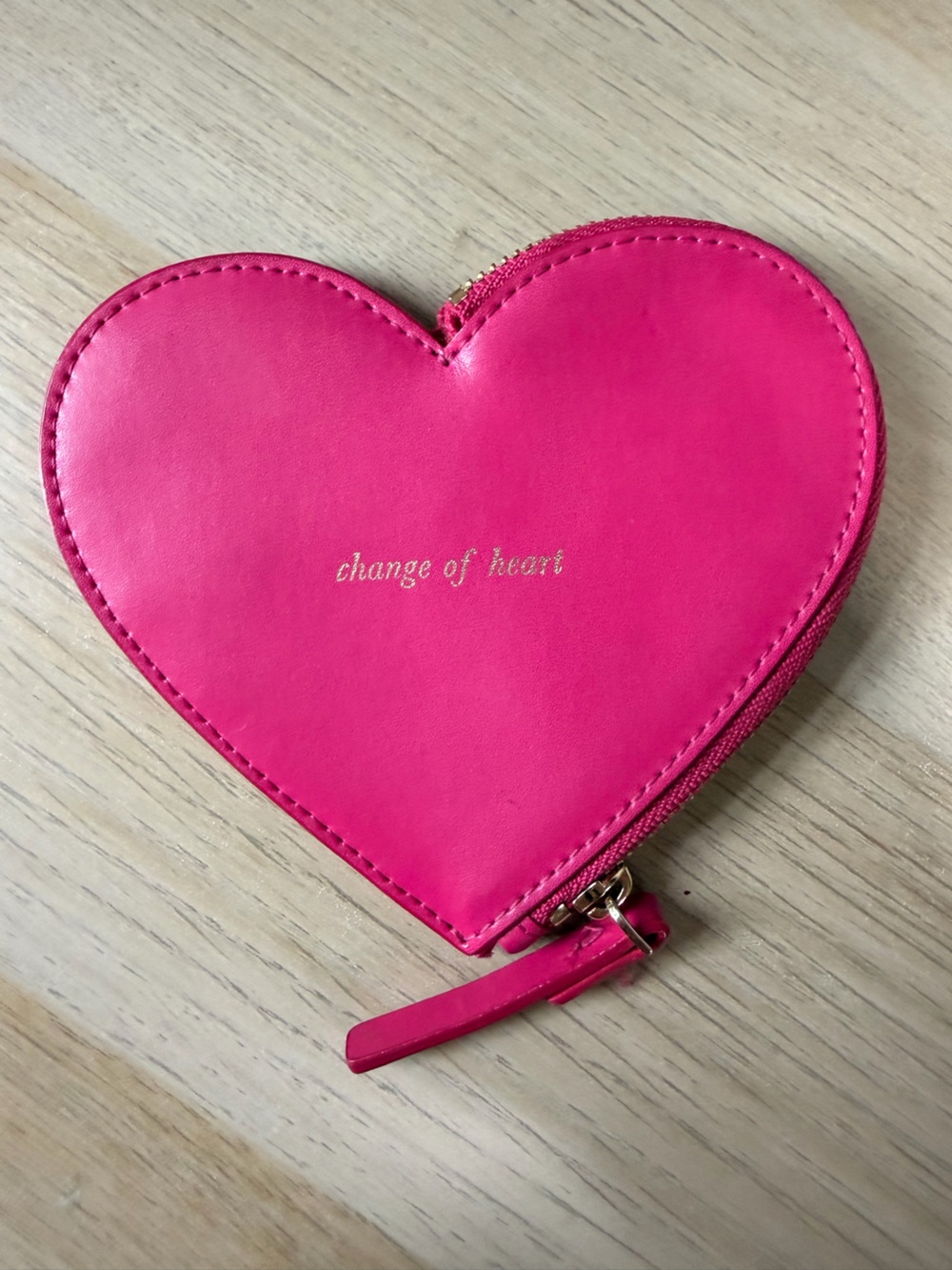 Kate Spade Pink Heart Zip Pouch -
